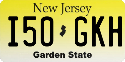 NJ license plate I50GKH