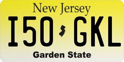 NJ license plate I50GKL