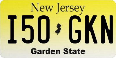 NJ license plate I50GKN