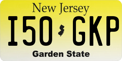 NJ license plate I50GKP