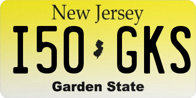 NJ license plate I50GKS