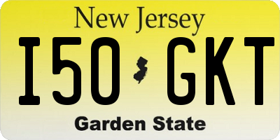 NJ license plate I50GKT