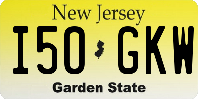 NJ license plate I50GKW