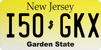 NJ license plate I50GKX