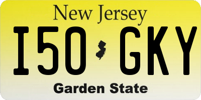NJ license plate I50GKY