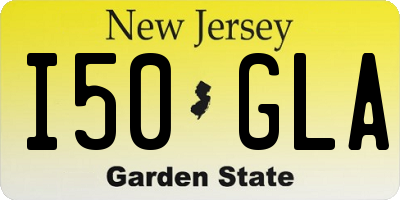 NJ license plate I50GLA