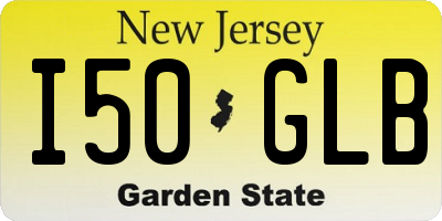 NJ license plate I50GLB