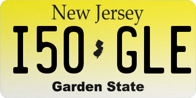 NJ license plate I50GLE