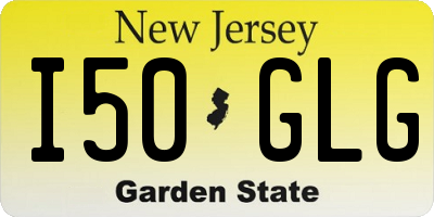 NJ license plate I50GLG