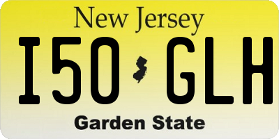 NJ license plate I50GLH