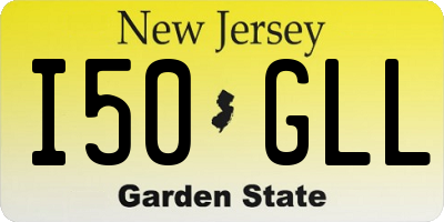 NJ license plate I50GLL