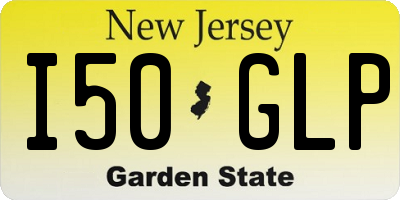 NJ license plate I50GLP