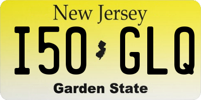 NJ license plate I50GLQ