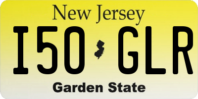 NJ license plate I50GLR