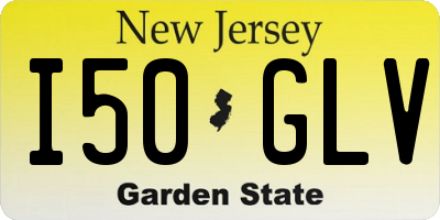 NJ license plate I50GLV