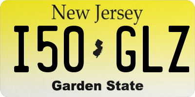 NJ license plate I50GLZ