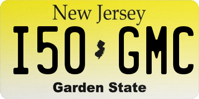 NJ license plate I50GMC