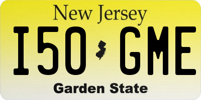 NJ license plate I50GME
