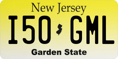 NJ license plate I50GML