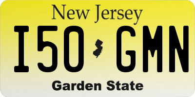NJ license plate I50GMN