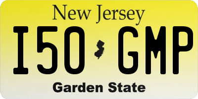 NJ license plate I50GMP