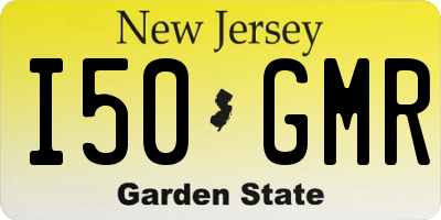 NJ license plate I50GMR