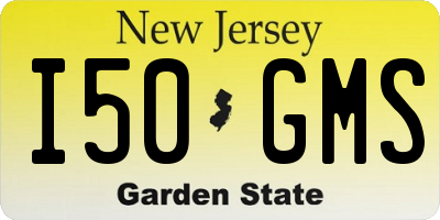 NJ license plate I50GMS