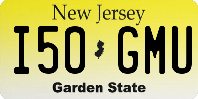 NJ license plate I50GMU