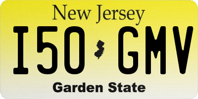 NJ license plate I50GMV