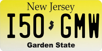 NJ license plate I50GMW