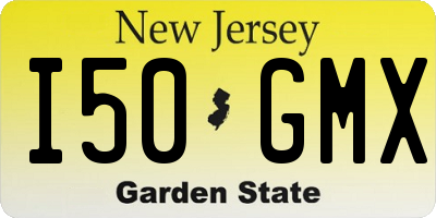 NJ license plate I50GMX