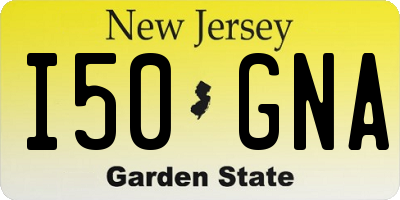 NJ license plate I50GNA