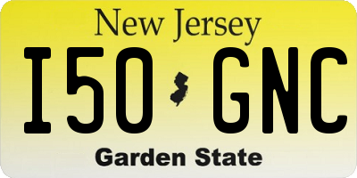 NJ license plate I50GNC