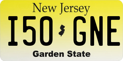 NJ license plate I50GNE
