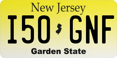 NJ license plate I50GNF