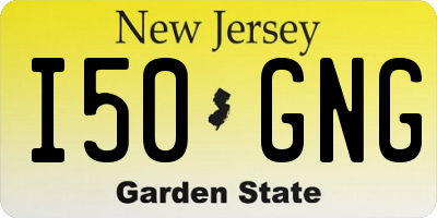 NJ license plate I50GNG