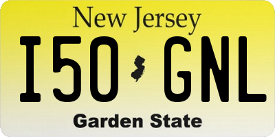 NJ license plate I50GNL