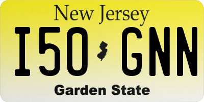 NJ license plate I50GNN