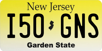 NJ license plate I50GNS