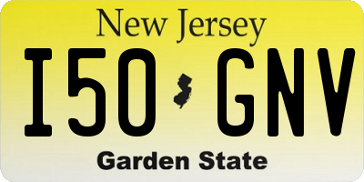 NJ license plate I50GNV