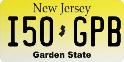 NJ license plate I50GPB