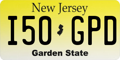 NJ license plate I50GPD