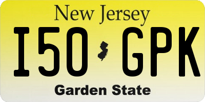 NJ license plate I50GPK