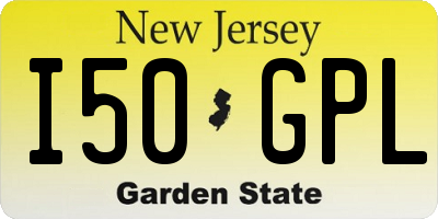 NJ license plate I50GPL