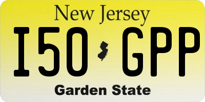 NJ license plate I50GPP