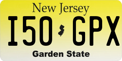NJ license plate I50GPX