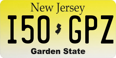 NJ license plate I50GPZ