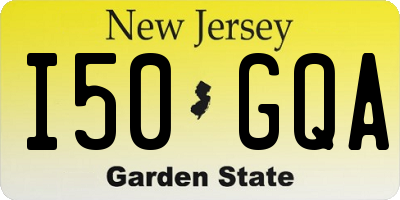 NJ license plate I50GQA