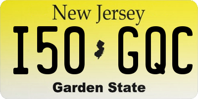 NJ license plate I50GQC