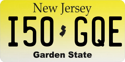 NJ license plate I50GQE